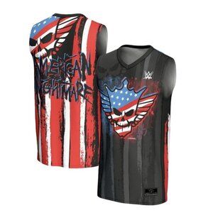 Men's ProSphere Black Cody Rhodes American Nightmare Flag Basketball  NEW XL